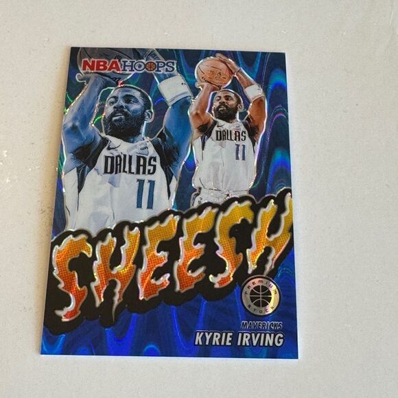 2023-24 panini hoops premium stock blue ice kyrie irving sheesh 99/99 mint - Picture 2 of 4